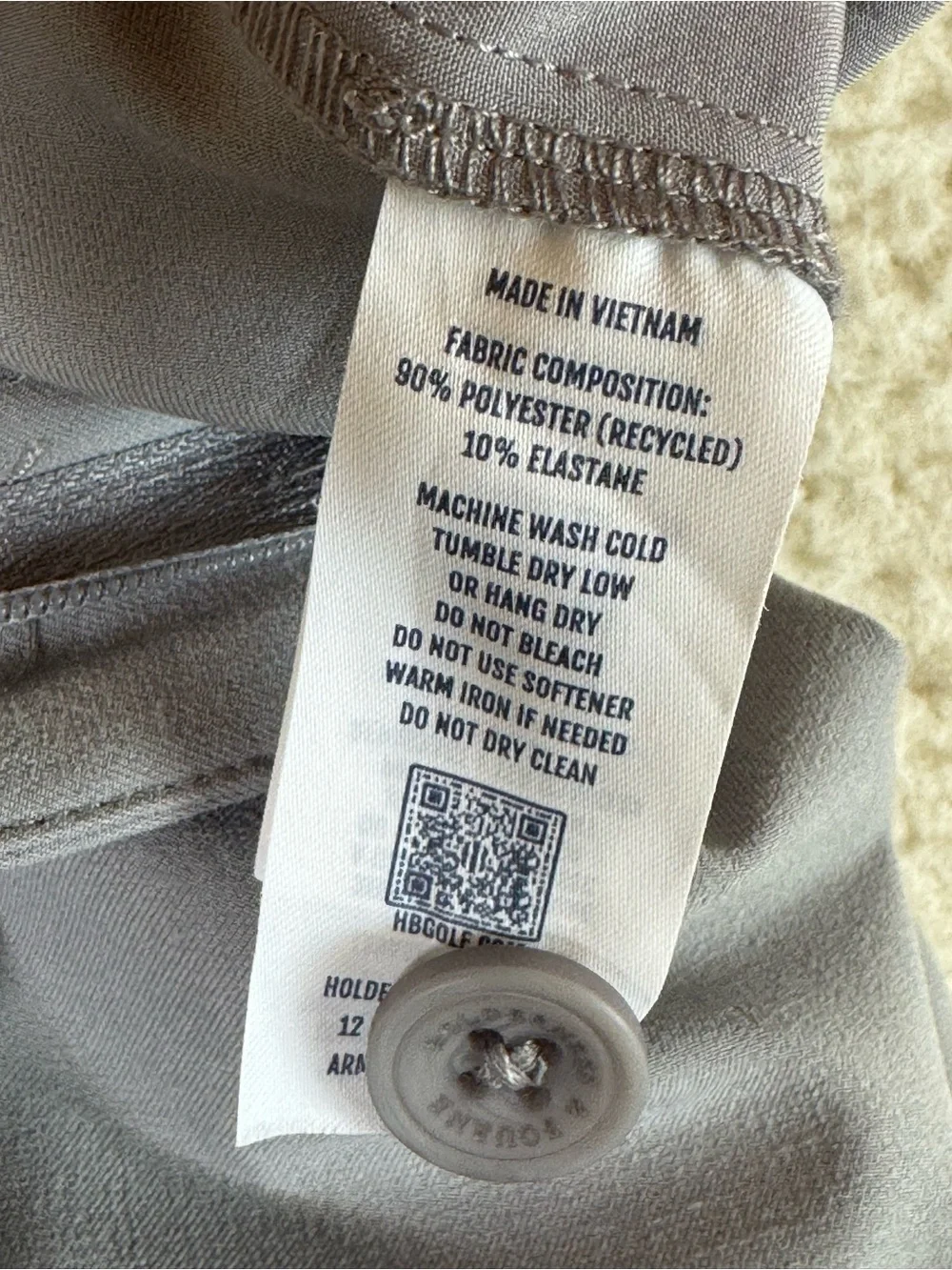 Holderness & Bourne The McDaniel Pant Golf Chino Pants Gray Men's Size 36x30.5